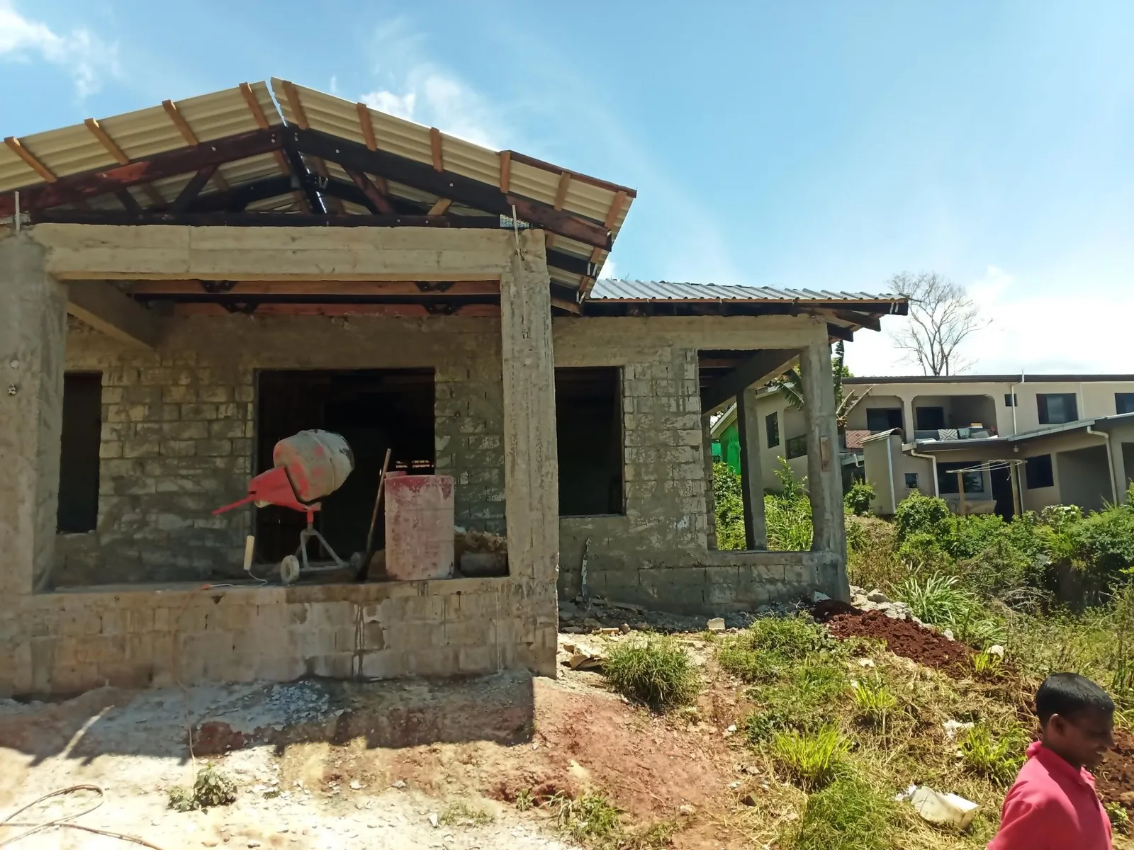 An Othannel home, roofed and rendered